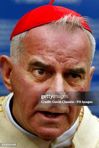 Cardinal Keith O'Brien after holding a service at St Mary's Cathedral, Edinburgh.