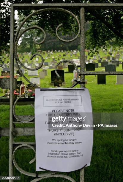 General view of Glastonbury Cemetery where police will begin the exhumation of Mary Pickford's body.