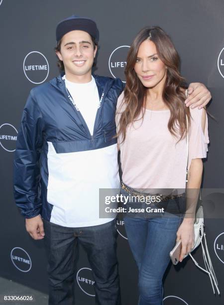 Jake Moritt and Krista Allen attend Lifetime's New Docuseries "Growing Up Supermodel's" Exclusive LIVE Viewing Party Hosted By Andrea Schroder on...
