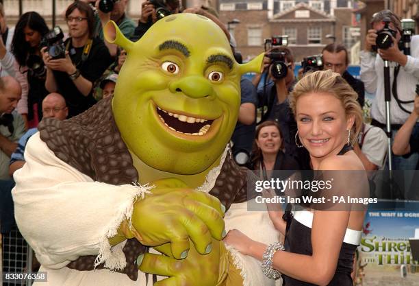 Cameron Diaz arrives for the UK Premiere of Shrek The Third at the Odeon Cinema in Leicester Square, central London.