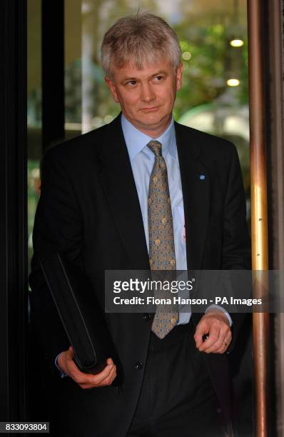 Philip Yea of 3i, a private equity company, departs Portcullis House, London today after a meeting with the Treasury Select Committee concerning...