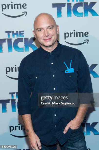 Actor Michael Cerveris attends the "The Tick" Blue Carpet Premiere at Village East Cinema on August 16, 2017 in New York City.