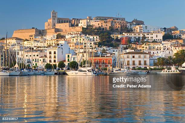 harbour & old town, eivissa or ibiza town - ibiza island stock pictures, royalty-free photos & images