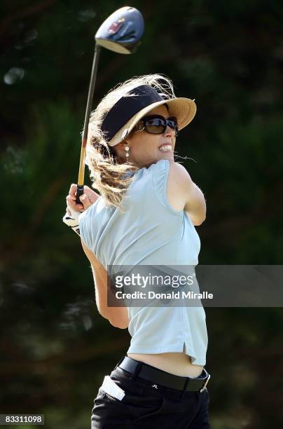Anna Rawson of Australia tees off the 7th hole during the first round of the Kapalua LPGA Classic on October 16, 2008 at the Bay Course in Kapalua,...
