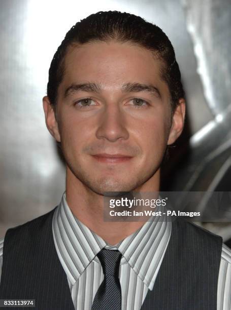 Shia Labeouf is seen at a special advance screening of new film Transformers at the Empire Cinema, in central London.