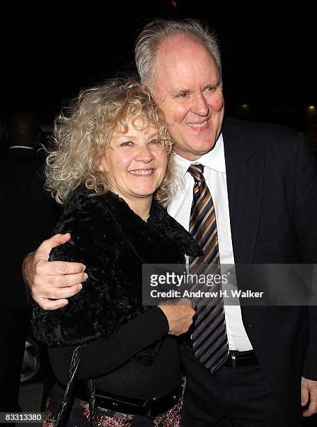 Actor John Lithgow and his wife Mary Yeager attend the after party for the opening night of "All My Sons" on Broadway at Espace on October 16, 2008...