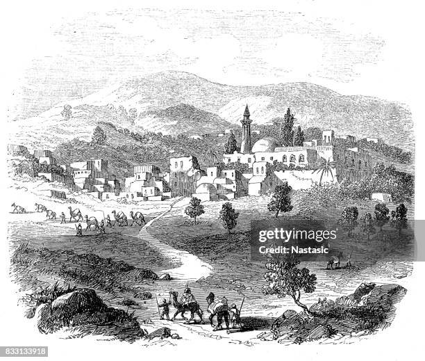 nazareth, israel - galillee stock illustrations