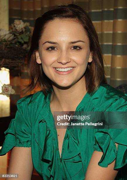 Rachael Leigh Cook visits the Creative Coalition's Pre-Presidential Debate hospitality suite at the Long Island Marriott Hotel & Conference Center on...