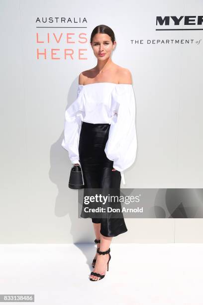 Sara Donaldson at the Myer Spring 2017 Fashion Launch on August 17, 2017 in Sydney, Australia.