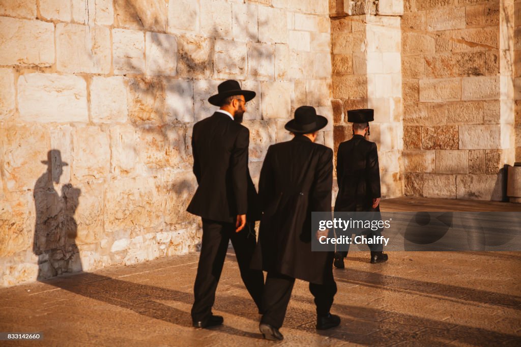 Jews Walking to Jaffa Gate in Jerusalem