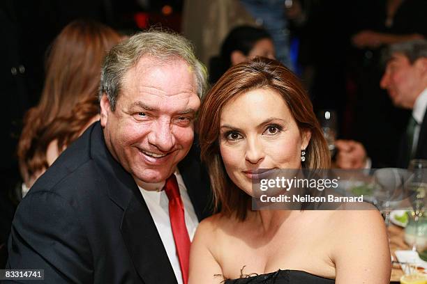 Creator/Producer Dick Wolf and actress Mariska Hargitay attend the 7th Directors Guild of America Honors after party at NOBU on October 16, 2008 in...