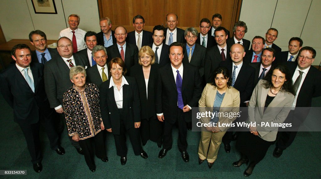 David Cameron and the new Tory Shadow Cabinet. News Photo - Getty Images