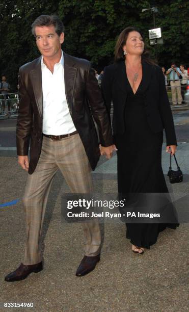 Pierce Brosnan and his wife Keely Shaye Smith attend the Serpentine Gallery's summer party at the gallery in Kensington Gardens, central London.