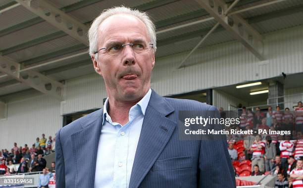 Manchester City manager Sven Goran Eriksson during the pre-season friendly match at Keepmoat Stadium, Doncaster.