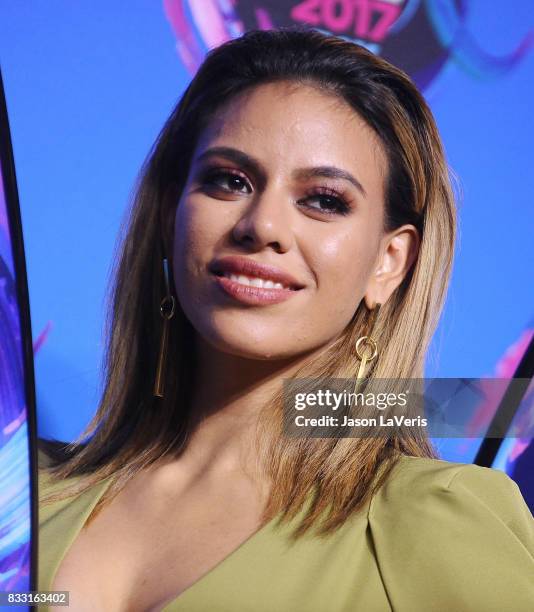 Dinah Jane of Fifth Harmony poses in the press room at the 2017 Teen Choice Awards at Galen Center on August 13, 2017 in Los Angeles, California.