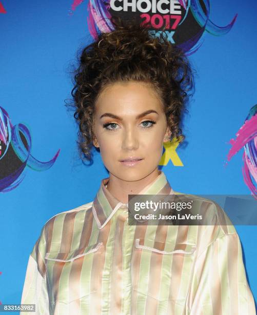 Actress Jude Demorest poses in the press room at the 2017 Teen Choice Awards at Galen Center on August 13, 2017 in Los Angeles, California.