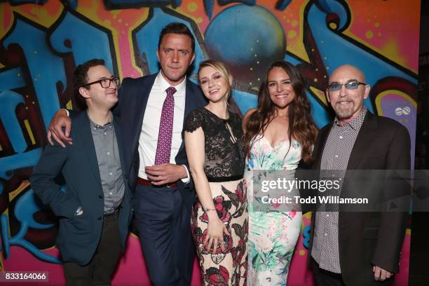 Griffin Newman, Peter Serafinowicz, Valorie Curry, Yara Martinez and Jackie Earle Haley attend the blue carpet premiere of Amazon Prime Video...