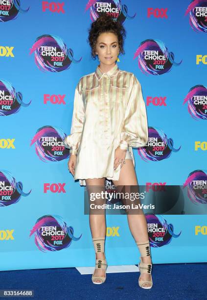 Actress Jude Demorest poses in the press room at the 2017 Teen Choice Awards at Galen Center on August 13, 2017 in Los Angeles, California.