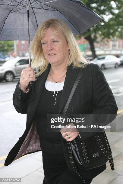 Theresa Lowe, birth mother of Rachel O'Reilly, arriving into Central Criminal Court in Dublin today.