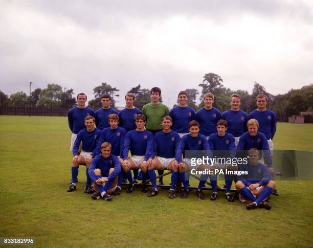 Ipswich Town Forst Team Back Row: Tommy Carroll, Peter Morris, Billy Baxter, Ken Hancock, Mick McNeil, Derek Jefferson, Bill Houghton, Bobby Hunt....