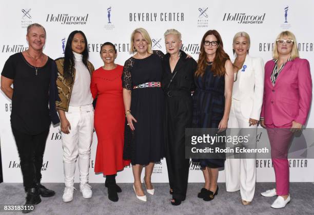 Costume designers Perry Meek, Zaldy Goco, Ane Crabtree, moderator Booth Moore, costume designers Lou Eyrich, Alix Friedberg, Trish Summerville, and...