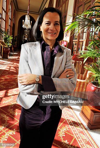 Former Colombian FARC hostage Clara Rojas poses at Hotel Royal as she attends the 4th edition of the Women's Forum for the Economy and Society...
