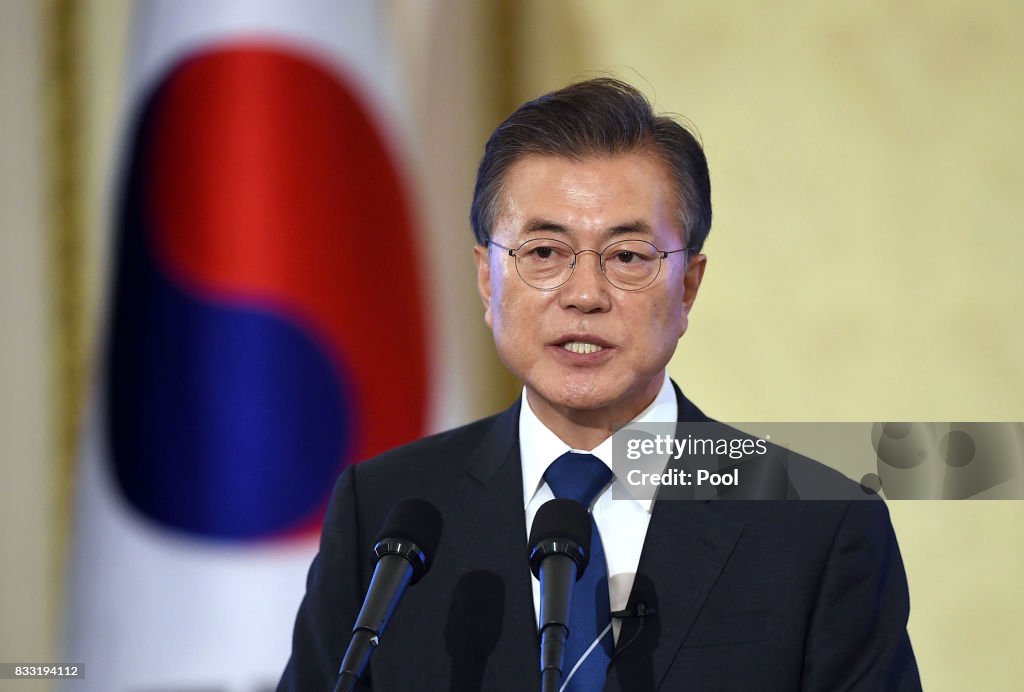President Moon Jae-In Press Conference Marking His 100 Days In Office