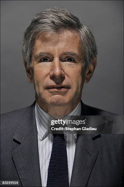 Writer Alain Minc poses at a portrait session in Paris on January 1, 2008.