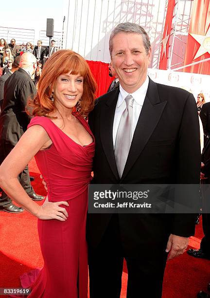 Actress Kathy Griffin and President of MTV Networks Entertainment Group Doug Herzog arrive at the 6th Annual "TV Land Awards" held at Barker Hangar...