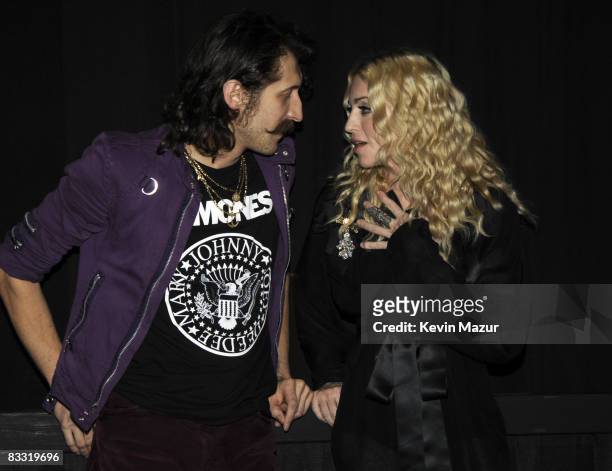 Eugene Hutz and Madonna attend The Cinema Society and Dolce and Gabbana Host A Screening of "Filth and Wisdom" at Landmark Sunshine Theater on...