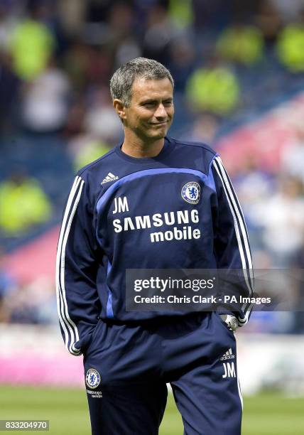 Chelsea manager Jose Mourinho before the Friendly match at Ibrox Stadium, Glasgow.