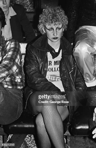 Punk fan is photographed during The Sex Pistols legendary last performance in this 1978 San Francisco, California, photo taken at the Winterland...