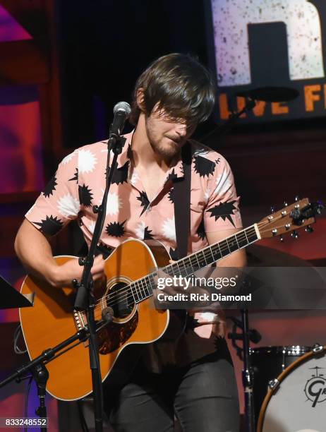 Singer/Songwriter Charlie Worsham performs during Music City Roots at The Factory At Franklin on August 16, 2017 in Franklin, Tennessee.