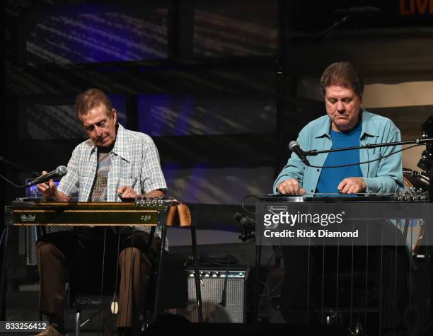 Recording Artists Nashville Cats Lloyd Green and Jaydee Maness perform during Music City Roots at The Factory At Franklin on August 16, 2017 in...