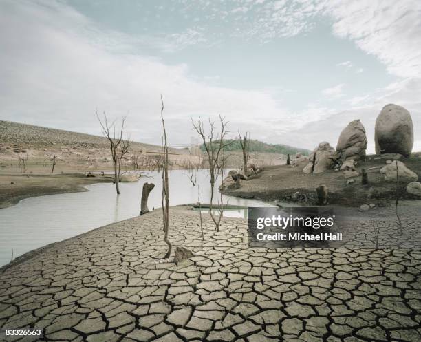 Dried Up Dam High-Res Stock Photo