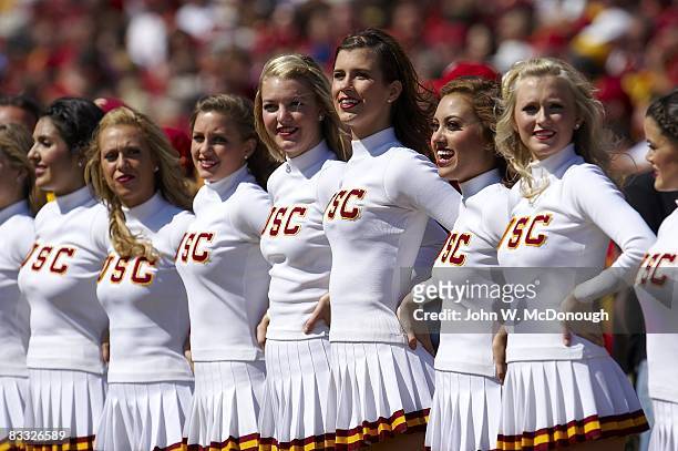 Cheerleaders during game vs Arizona State. Los Angeles, CA CREDIT: John W. McDonough