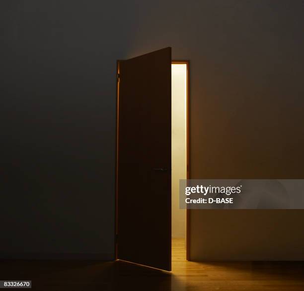 light through open door  - mystery stock-fotos und bilder