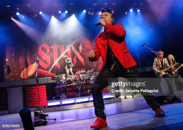 Lawrence Gowan from Styx performs in concert at Northwell Health at Jones Beach Theater on August 16, 2017 in Wantagh, New York.