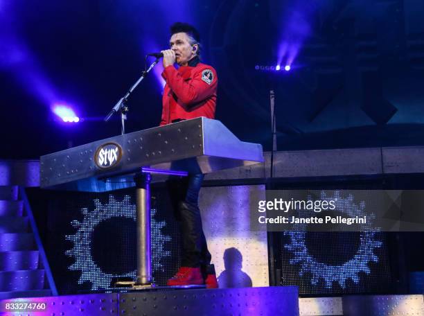 Lawrence Gowan from Styx performs in concert at Northwell Health at Jones Beach Theater on August 16, 2017 in Wantagh, New York.