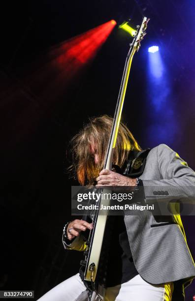 Ricky Phillips from Styx performs in concert at Northwell Health at Jones Beach Theater on August 16, 2017 in Wantagh, New York.