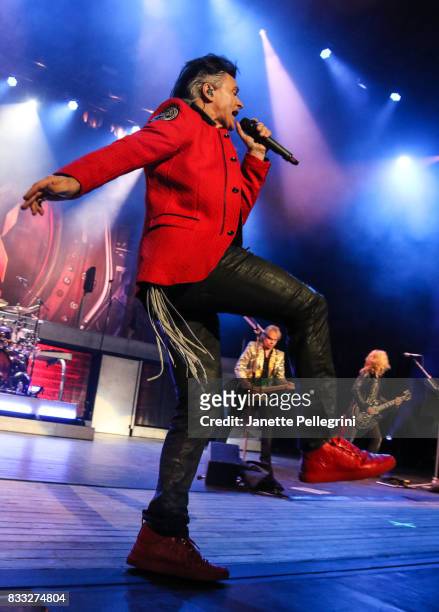 Lawrence Gowan from Styx performs in concert at Northwell Health at Jones Beach Theater on August 16, 2017 in Wantagh, New York.