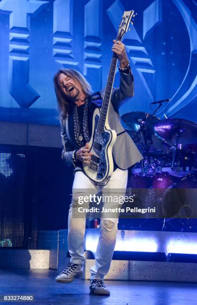 Ricky Phillips from Styx performs in concert at Northwell Health at Jones Beach Theater on August 16, 2017 in Wantagh, New York.