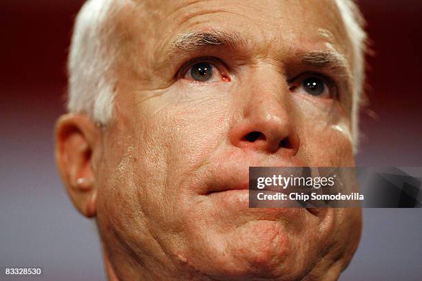 Republican presidential nominee Sen. John McCain holds a rally at Florida International University October 17, 2009 in Miami, Florida. With 18 days...