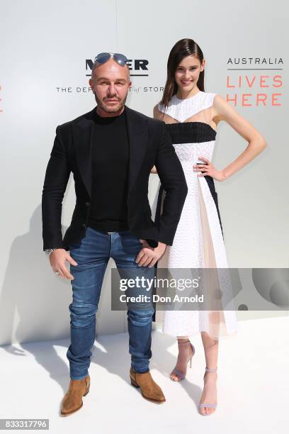 Alex Perry and Aleyna FitzGerald at the Myer Spring 2017 Fashion Launch on August 17, 2017 in Sydney, Australia.