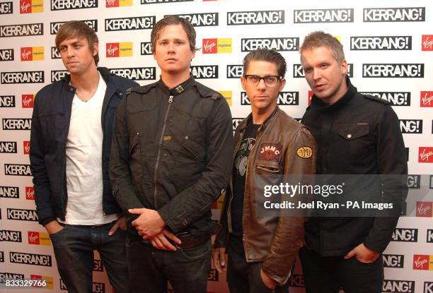 Angels And Airwaves arrive for the 2007 Kerrang awards at The Brewery, london