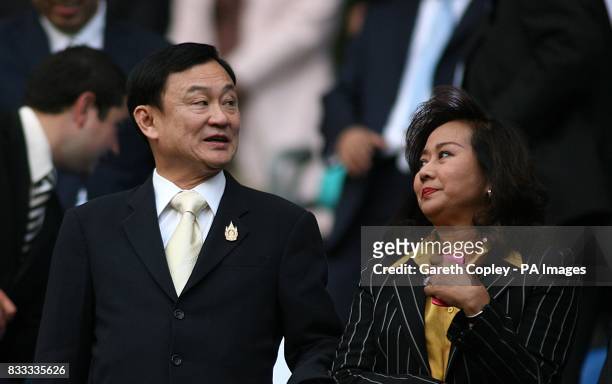 Manchester City's Thaksin Shinawatra In the stands
