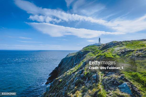 mull of galloway lighthouse,scotland,uk,europe - dumfries en galloway stockfoto's en -beelden