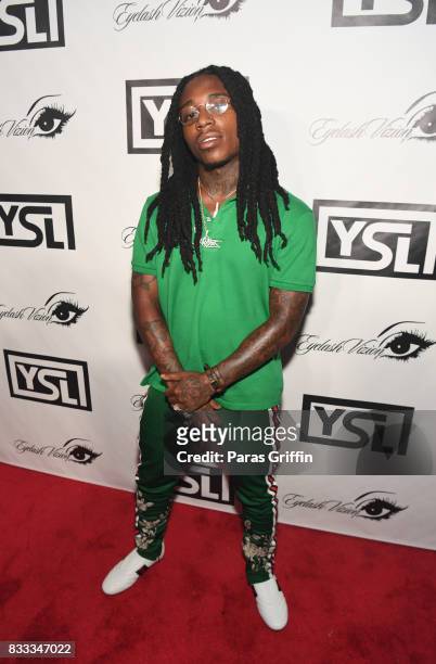 Singer Jacquees at Young Thug Private Birthday Celebration at Tago International on August 16, 2017 in Atlanta, Georgia.