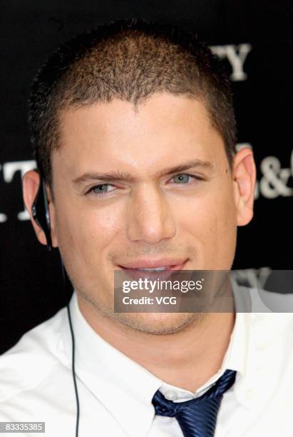 Actor Wentworth Miller from the television show 'Prison Break' attends the opening of a retail store on October 18, 2008 in Shanghai, China.