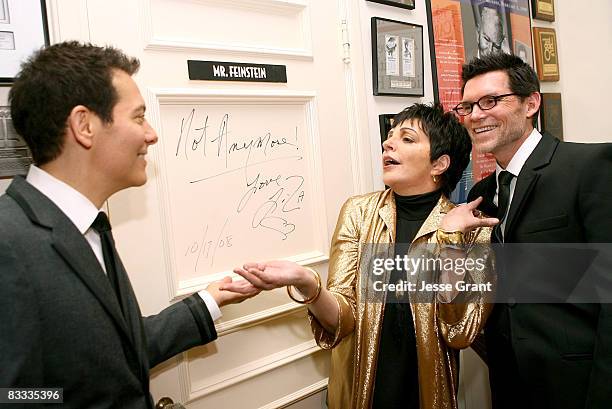 Liza Minnelli attends Michael Feinstein and Terrence Flannery's wedding ceremony held at a private residence on October 17, 2008 in Los Angeles,...